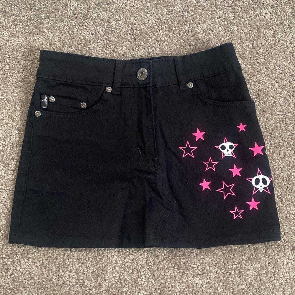 Y2K Darkside mini skirt skull grunge emo scene rave